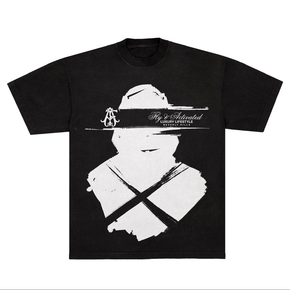 Society Black and White Graphic Tee